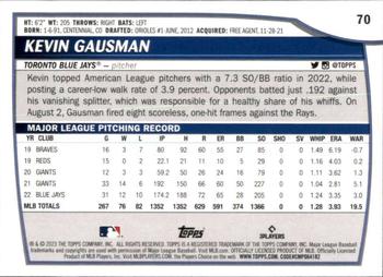 2023 Topps Big League #70 Kevin Gausman Back