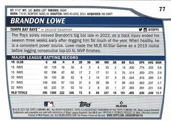 2023 Topps Big League #77 Brandon Lowe Back