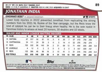 2023 Topps Big League #89 Jonathan India Back