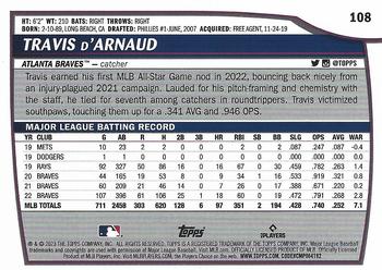 2023 Topps Big League #108 Travis d'Arnaud Back