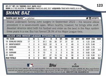 2023 Topps Big League #123 Shane Baz Back