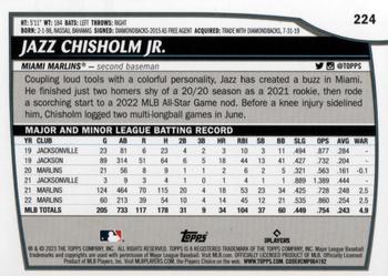 2023 Topps Big League #224 Jazz Chisholm Jr. Back