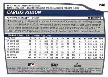 2023 Topps Big League #248 Carlos Rodón Back