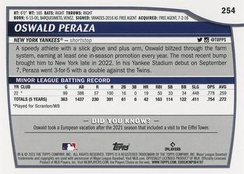 2023 Topps Big League #254 Oswald Peraza Back