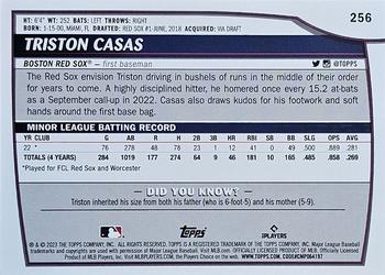 2023 Topps Big League #256 Triston Casas Back