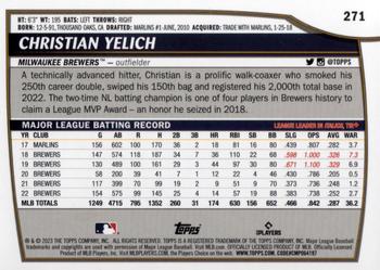 2023 Topps Big League #271 Christian Yelich Back