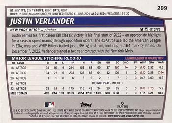 2023 Topps Big League #299 Justin Verlander Back