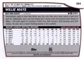 2023 Topps Big League #304 Willie Mays Back