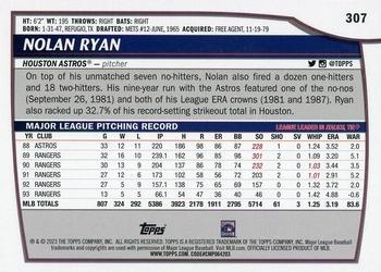 2023 Topps Big League #307 Nolan Ryan Back