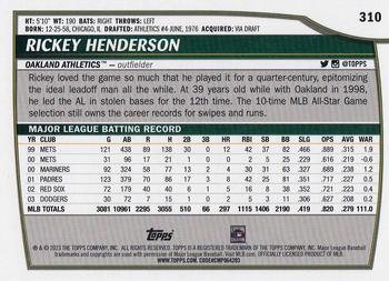 2023 Topps Big League #310 Rickey Henderson Back