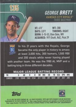 2022 Stadium Club Chrome #135 George Brett Back