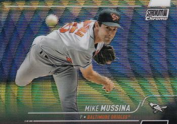 2022 Stadium Club Chrome - Wave Refractor #303 Mike Mussina Front