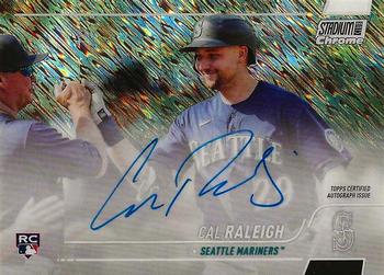 2022 Stadium Club Chrome - Autographs Red Refractor #SCCBA-CR Cal Raleigh Front