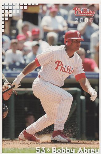 2006 Philadelphia Phillies Photo Cards #NNO Bobby Abreu Front