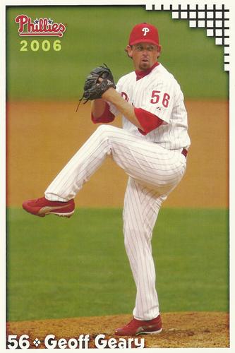 2006 Philadelphia Phillies Photo Cards - 2nd Edition Update #NNO Geoff Geary Front