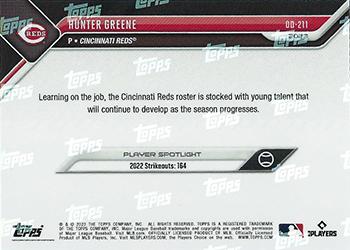 2023 Topps Now Road to Opening Day Cincinnati Reds #OD-211 Hunter Greene Back