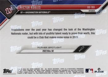 2023 Topps Now Road to Opening Day Washington Nationals #OD-193 Victor Robles Back