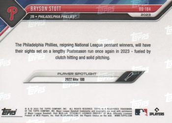 2023 Topps Now Road to Opening Day Philadelphia Phillies #OD-184 Bryson Stott Back