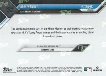 2023 Topps Now Road to Opening Day Miami Marlins #OD-162 Joey Wendle Back