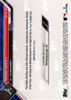 2023 Topps Now Road to Opening Day Atlanta Braves #OD-151 Michael Harris II Back