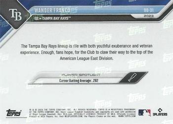 2023 Topps Now Road to Opening Day Tampa Bay Rays #OD-31 Wander Franco Back