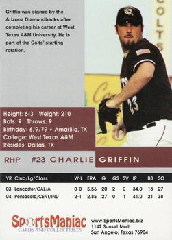 2005 San Angelo Colts #NNO Charlie Griffin Back