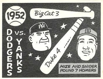 1967 Laughlin World Series - Promos #49 1952 Dodgers vs Yanks Front