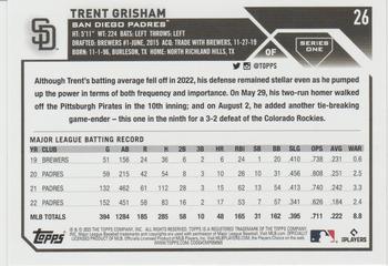 2023 Topps - Purple #26 Trent Grisham Back
