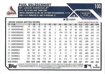 2023 Topps - Purple #100 Paul Goldschmidt Back