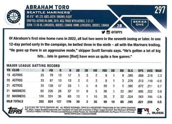 2023 Topps - Purple #297 Abraham Toro Back