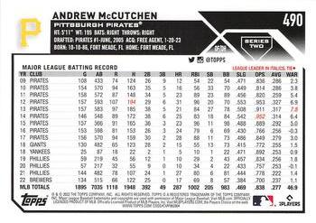 2023 Topps - Purple #490 Andrew McCutchen Back