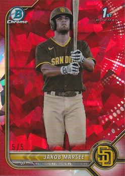 2022 Bowman Draft Sapphire Edition - Red #BDC-73 Jakob Marsee Front