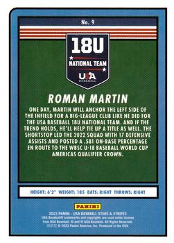 2023 Panini USA Baseball Stars & Stripes #9 Roman Martin Back