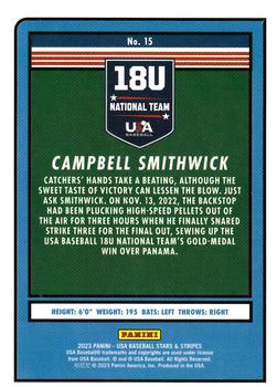 2023 Panini USA Baseball Stars & Stripes #15 Campbell Smithwick Back