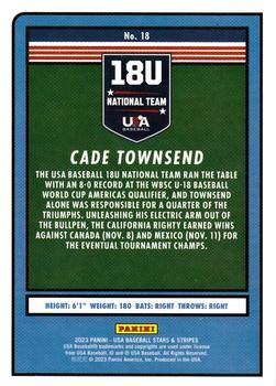 2023 Panini USA Baseball Stars & Stripes #18 Cade Townsend Back