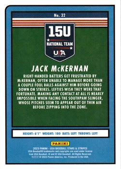 2023 Panini USA Baseball Stars & Stripes #32 Jack McKernan Back