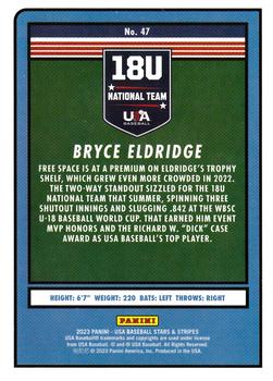 2023 Panini USA Baseball Stars & Stripes #47 Bryce Eldridge Back