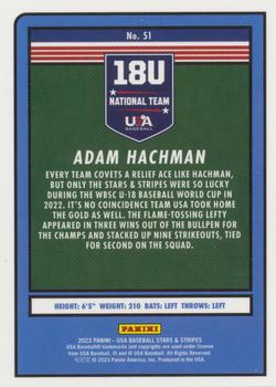 2023 Panini USA Baseball Stars & Stripes #51 Adam Hachman Back
