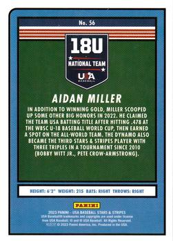 2023 Panini USA Baseball Stars & Stripes #56 Aidan Miller Back