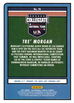 2023 Panini USA Baseball Stars & Stripes #78 Tre' Morgan Back
