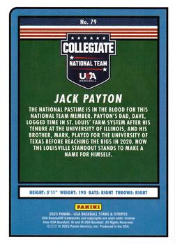 2023 Panini USA Baseball Stars & Stripes #79 Jack Payton Back