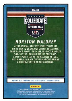 2023 Panini USA Baseball Stars & Stripes #83 Hurston Waldrep Back
