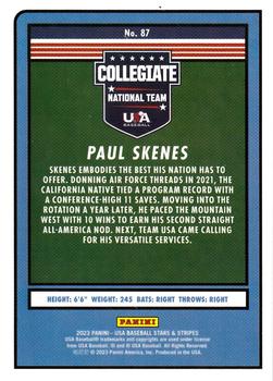 2023 Panini USA Baseball Stars & Stripes #87 Paul Skenes Back