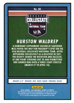 2023 Panini USA Baseball Stars & Stripes #88 Hurston Waldrep Back