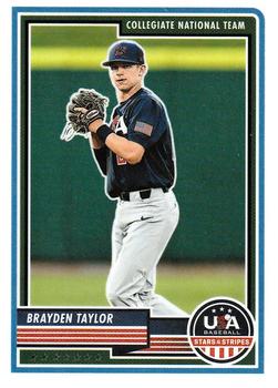 2023 Panini USA Baseball Stars & Stripes #96 Brayden Taylor Front