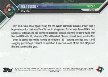 2023 Topps Now All-World Baseball Classic #WBCA-1 Trea Turner Back
