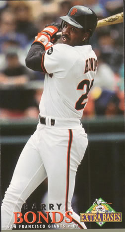 1994 Fleer Extra Bases #383 Barry Bonds Front
