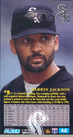 1994 Fleer Extra Bases #48 Darrin Jackson Back