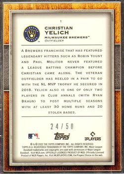2022 Topps Transcendent Collection #1 Christian Yelich Back