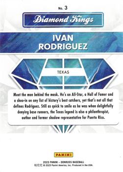2023 Donruss #3 Ivan Rodriguez Back